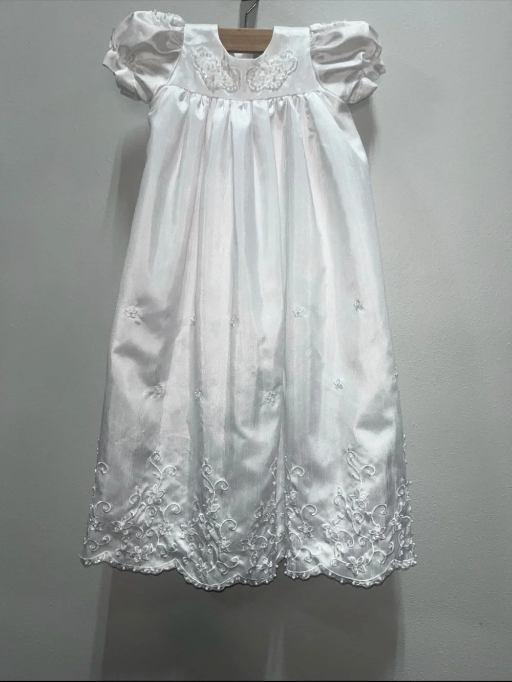 NWT🏷️Lito Children's Wear White Girl👧🏻Christening✝️Beaded Gown👗&Hat Sz L